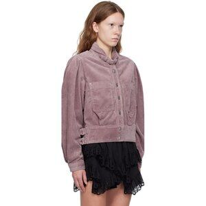 Isabel Marant Rashane Corduroy Bomber Cotton Jacket Lilac Pink 6